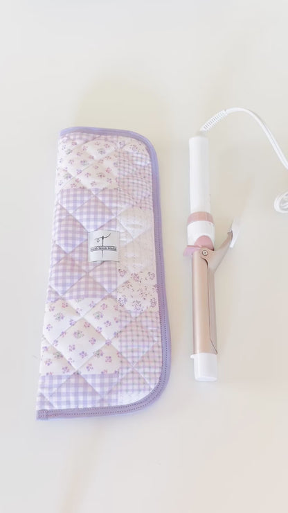 Lilac Patchwork Heat Resistant Hot Tool Sleeve