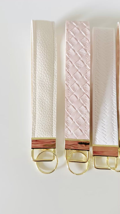 Neutral Cream Key Wristlets