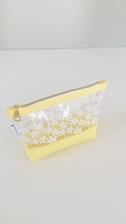 Yellow Daisy Clear Jelly Pouch