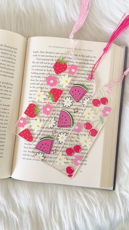 Strawberry Cherry & Watermelon Acrylic Bookmark
