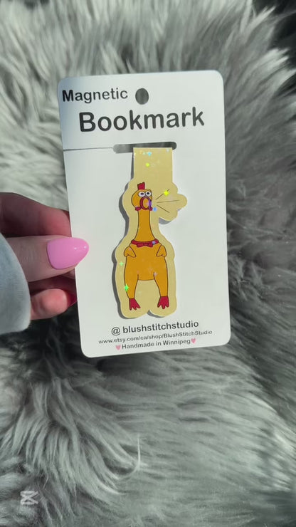 rubber chicken bookmark