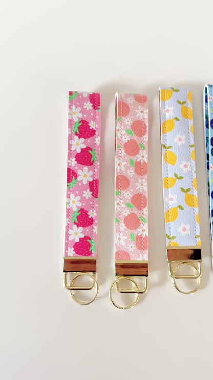 Strawberry Fruit Key Wristlets